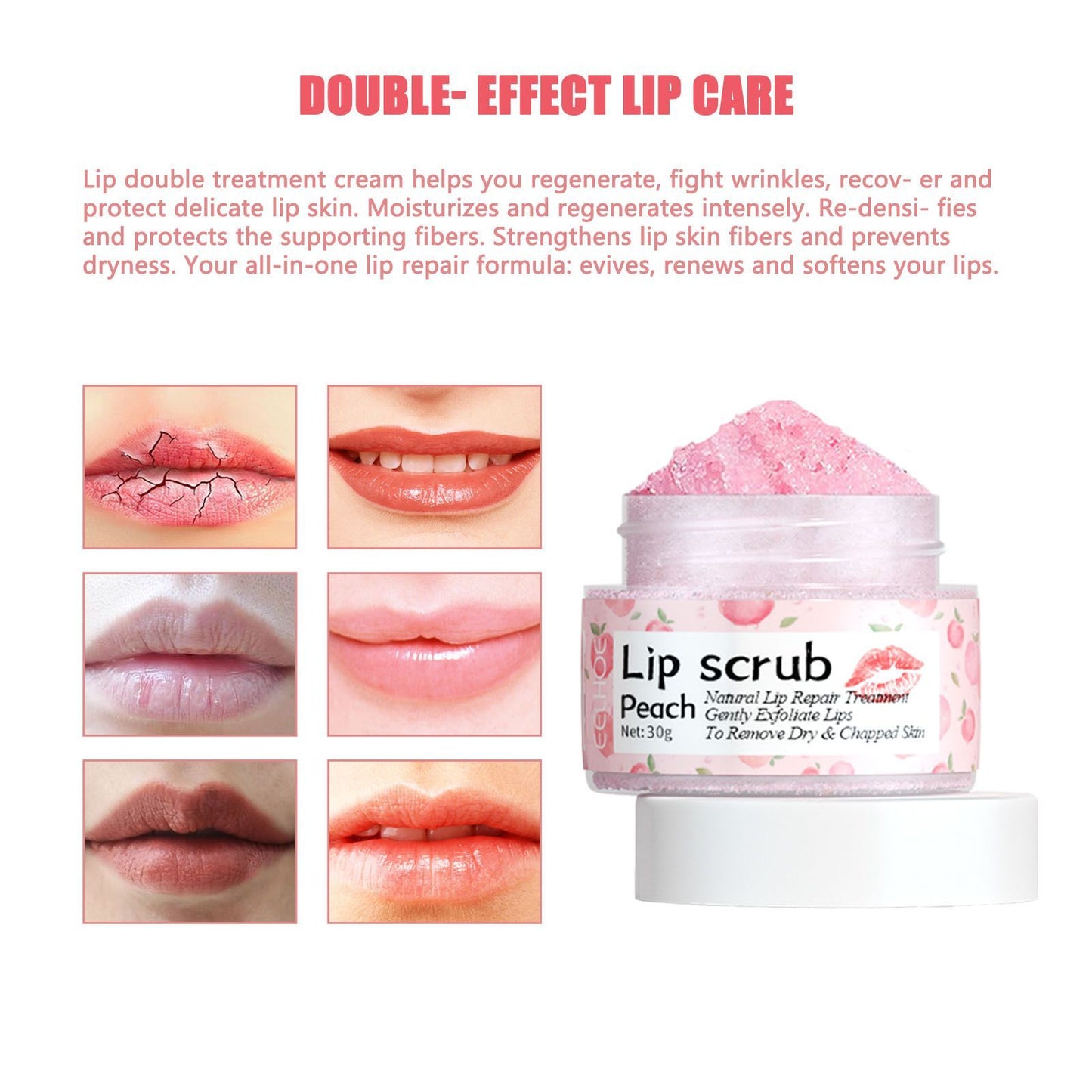EELHOE Peach Lip Scrub