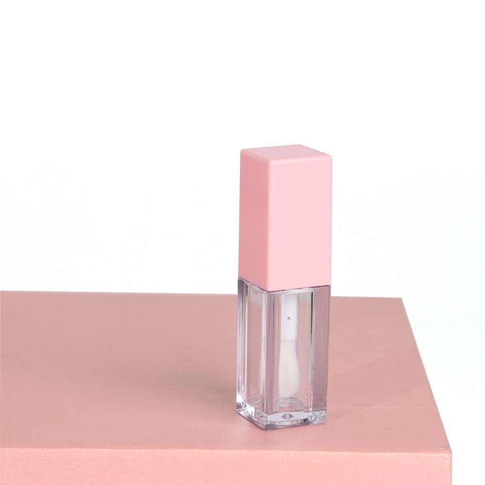 5ml Clear Square Large Head Brush Black Lip Gloss